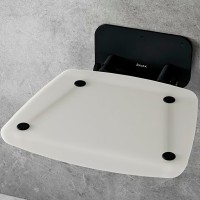 Сиденье для душа Ravak Ovo B II Opal/Black Прозрачно-белое Черное