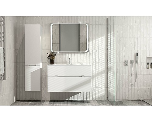 Тумба под раковину Jorno Modul 100 Mоl.01.97/P/W подвесная Белый глянец