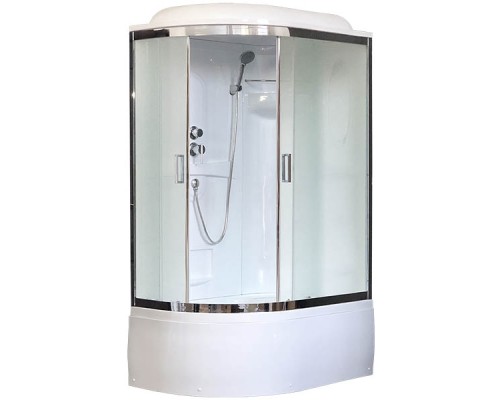Душевая кабина Royal Bath ВК 120x80 стекло матовое задние стенки Белые