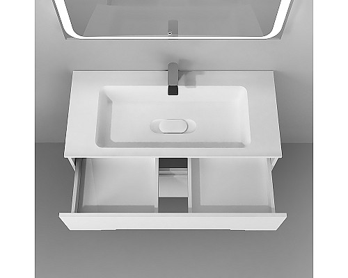 Тумба под раковину Jorno Modul 100 Mоl.01.97/P/W подвесная Белый глянец