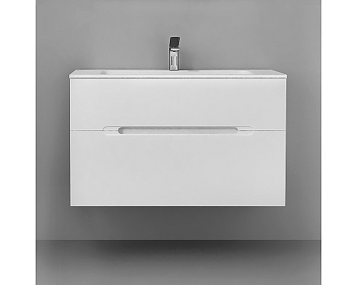 Тумба под раковину Jorno Modul 100 Mоl.01.97/P/W подвесная Белый глянец