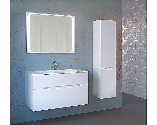 Тумба под раковину Jorno Modul 100 Mоl.01.97/P/W подвесная Белый глянец