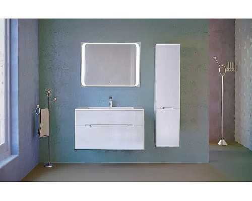 Тумба под раковину Jorno Modul 100 Mоl.01.97/P/W подвесная Белый глянец