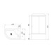 Душевая кабина Royal Bath ВК 120x80 стекло матовое задние стенки Белые