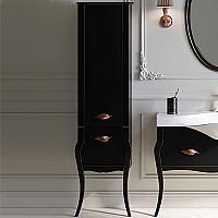 Шкаф пенал Clarberg Borgia 48 BOR0548BLK Черная Патина медь