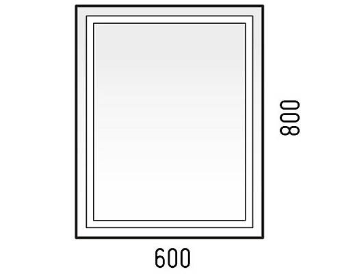 Зеркало LED Corozo Барго 600х800 , сенсор