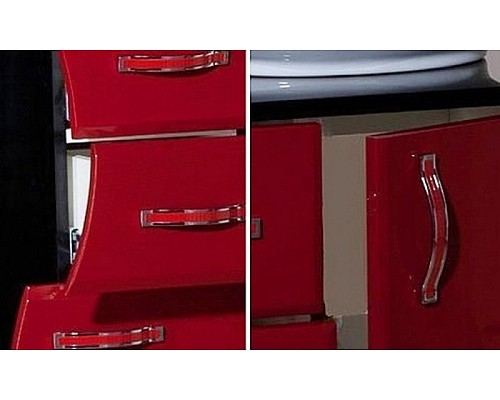 Тумба под раковину Bellezza Рио 90 R 4633615141217 Черная Красная