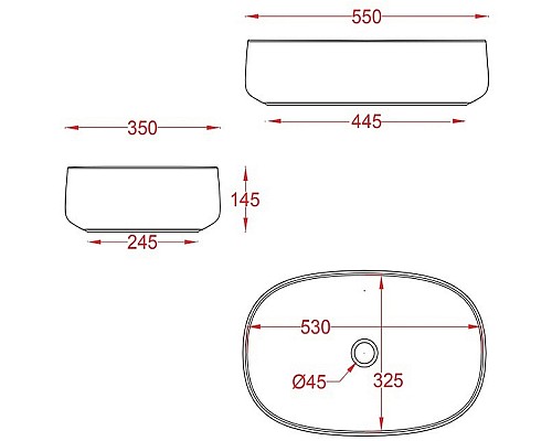 Раковина-чаша Artceram Cognac 55 COL003 39 00 Cocoa