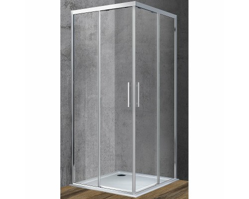 Душевой уголок Vincea Soft 100x100 профиль Хром стекло прозрачное