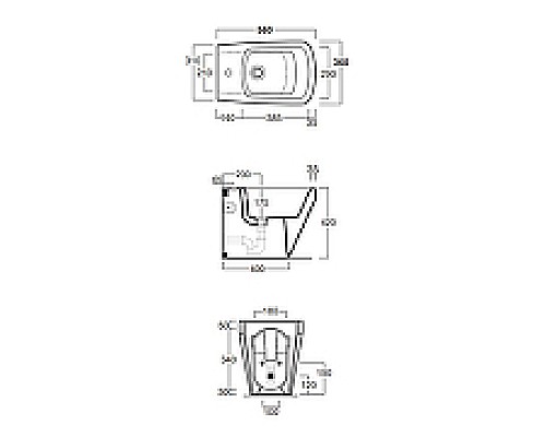 Биде Simas Baden Baden BB04bi*1 Белое