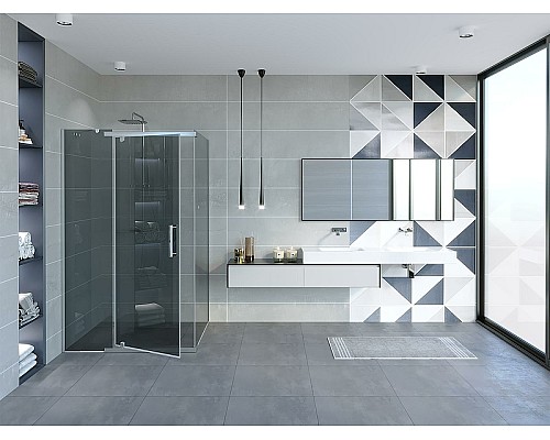 Душевой уголок Erlit Comfort 120х90 ER10112H-C4 профиль Хром стекло тонированное