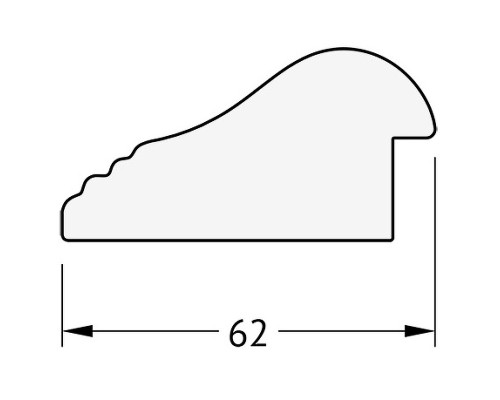 Зеркало Evoform Exclusive 91х61 BY 1173 с фацетом в багетной раме - Сосна 62 мм