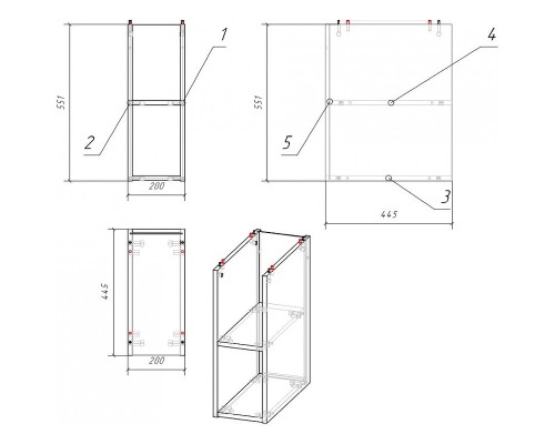 Полка Cersanit Moduo 20 SB-MD-MOD20-SZ Дуб