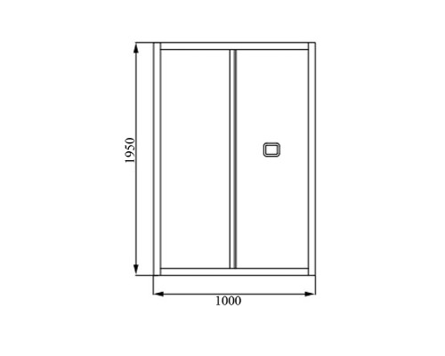 Душевая дверь Cerutti SPA Bella 100 D101B профиль Черный стекло прозрачное