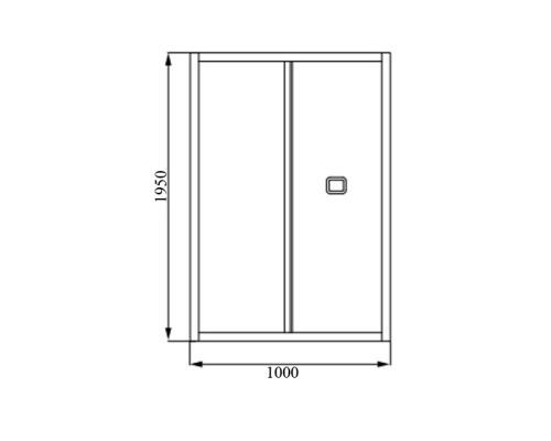 Душевая дверь Cerutti SPA Bella 100 D101B профиль Черный стекло прозрачное