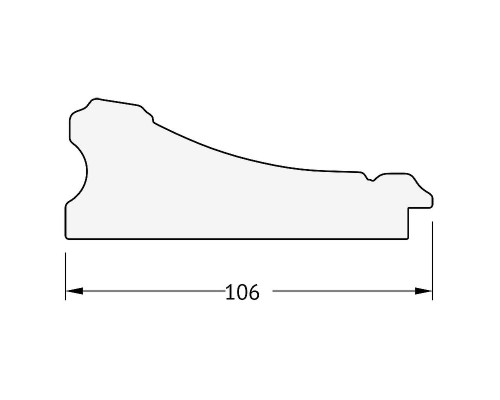 Зеркало Evoform Exclusive 150х65 BY 3554 с фацетом в багетной раме - Барокко серебро 106 мм