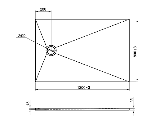 Душевой поддон из материала Flight Jacob Delafon Tolbiac 120x80 E6D331RU-WPM