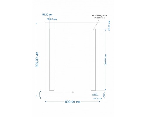 Зеркало Cersanit Led 020 Base 60 с подсветкой с диммером