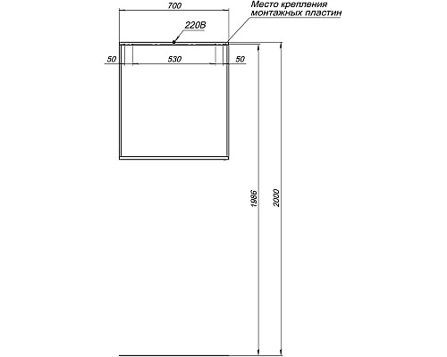 Зеркало Allen Brau Reality 70 1.32017.03 с подсветкой Латунь браш с сенсорным выключателем