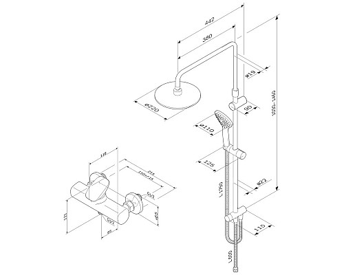 Душевая система AM.PM Spirit V2.0 F40870A24 Хром Душевая система AM.PM Spirit V2.0 F40870A24 Хром