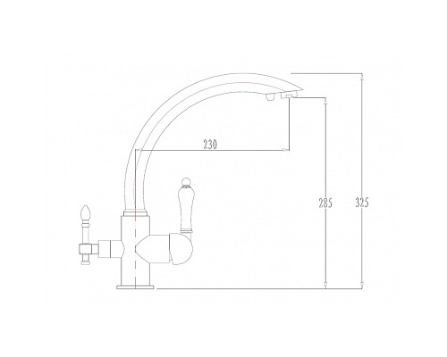 Смеситель для кухонной мойки KAISER Vincent 31244-2