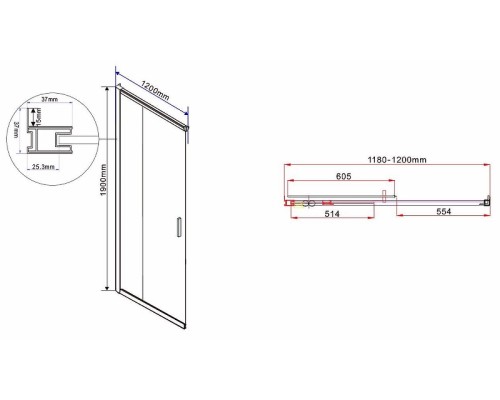 Душевой уголок Vincea Garda 120х110 VSS-1G1112CH профиль Хром стекло шиншилла
