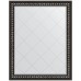 Зеркало Evoform Exclusive-G 120х95 BY 4354 с гравировкой в багетной раме - Черный ардеко 81 мм