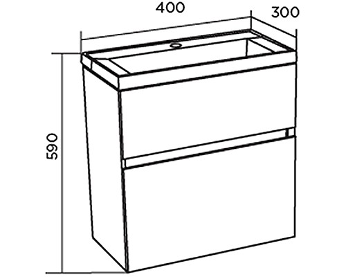 Тумба с раковиной Marka One Bumble 40П Ц0000001481 подвесная Белая