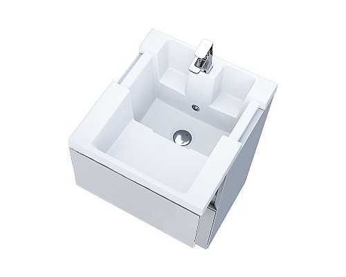 Тумба с раковиной Marka One Bumble 40П Ц0000001481 подвесная Белая