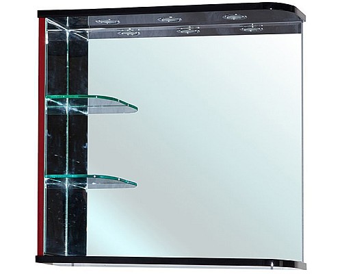 Зеркало Bellezza Рио 70 L 4613611062211 с подсветкой Черное Красное