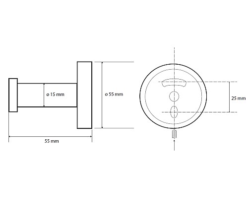 Крючок Bemeta Dark 104106060 Черный матовый