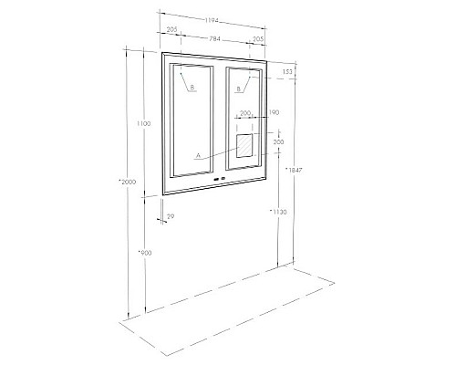 Зеркало Aquaton Сакура 120 1A249702SKW80 Белое