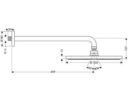 Верхний душ Hansgrohe Raindance AIR 300 27492000 Верхний душ Hansgrohe Raindance AIR 300 27492000
