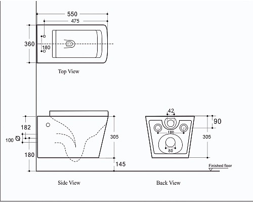Унитаз Logan L2W 261954 подвесной с сиденьем Микролифт