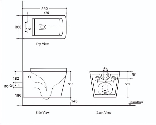 Унитаз Logan L2W 261954 подвесной с сиденьем Микролифт