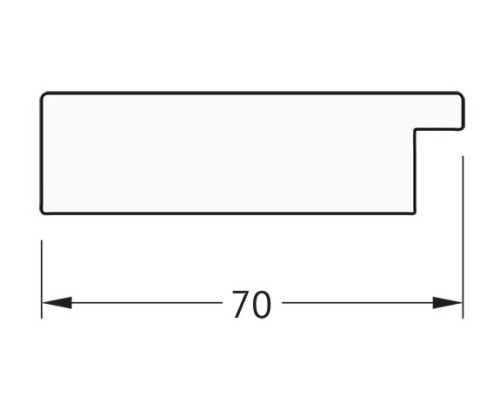 Зеркало Evoform Definite 146х56 BY 3115 в багетной раме - Соты алюминий 70 мм