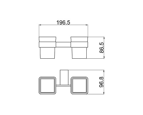 Стакан для зубных щеток Allen Brau Infinity 6.21003-31 двойной Черный матовый