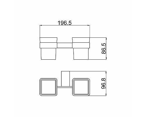 Стакан для зубных щеток Allen Brau Infinity 6.21003-31 двойной Черный матовый