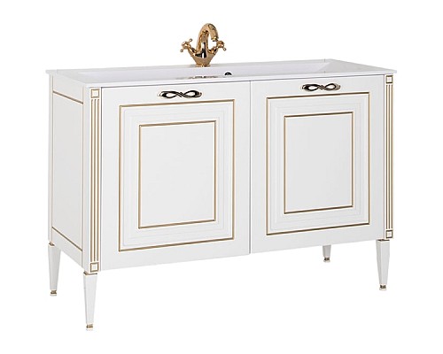 Тумба под раковину Aquanet Паола 120 186114 Белая Золото