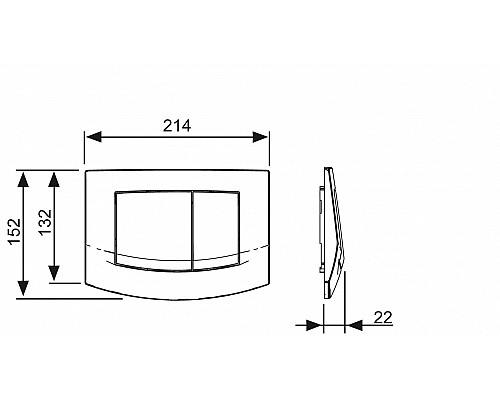 Панель смыва TECE ambia 9240225