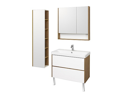 Тумба под раковину Aquaton Сканди 90 1A251901SDZ90 подвесная Белый Дуб рустикальный