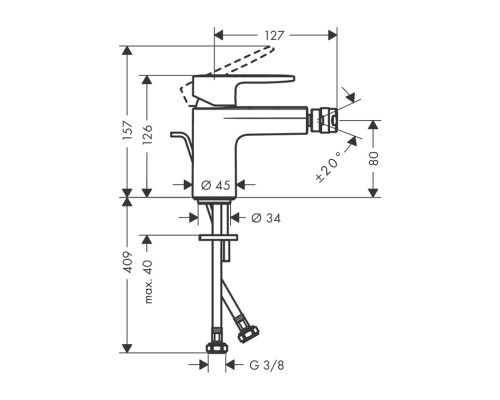 Смеситель для биде Hansgrohe Vernis Blend хром 71210000