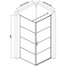 Душевой уголок AQUAme 80x80 R профиль Черный матовый стекло прозрачное