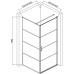 Душевой уголок AQUAme 80x80 R профиль Черный матовый стекло прозрачное