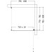 Душевой уголок AQUAme 80x80 R профиль Черный матовый стекло прозрачное