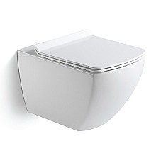 Подвесной унитаз керамический Black&White W-726 с микролифтом