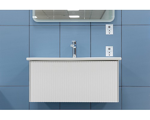 Тумба под раковину WellWant Aura 80 WWM000800W подвесная Белая матовая