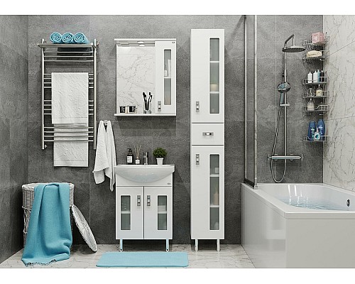 Тумба под раковину Onika Кристалл 55.18 105555 Белая