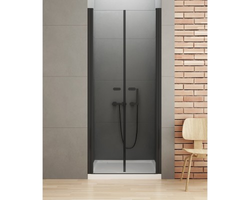 Душевая дверь NEW TRENDY NEW SOLEO BLACK двойные двери 70x195 (черный)