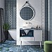 Тумба под раковину Kerama Marazzi CONO подвесная и ящиками 97, белая матовая-синяя